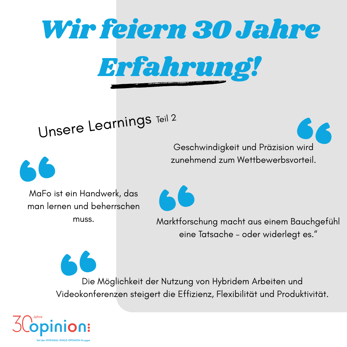 Die Gründung von OPINION, Slide 4: Entwicklung des Logos über die Jahre